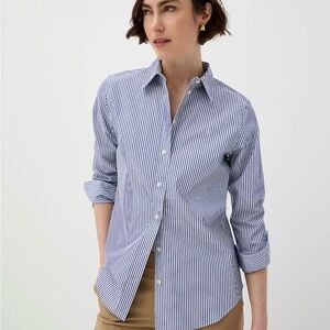 Sunday Best Blue and White Striped Button-Up Shirt